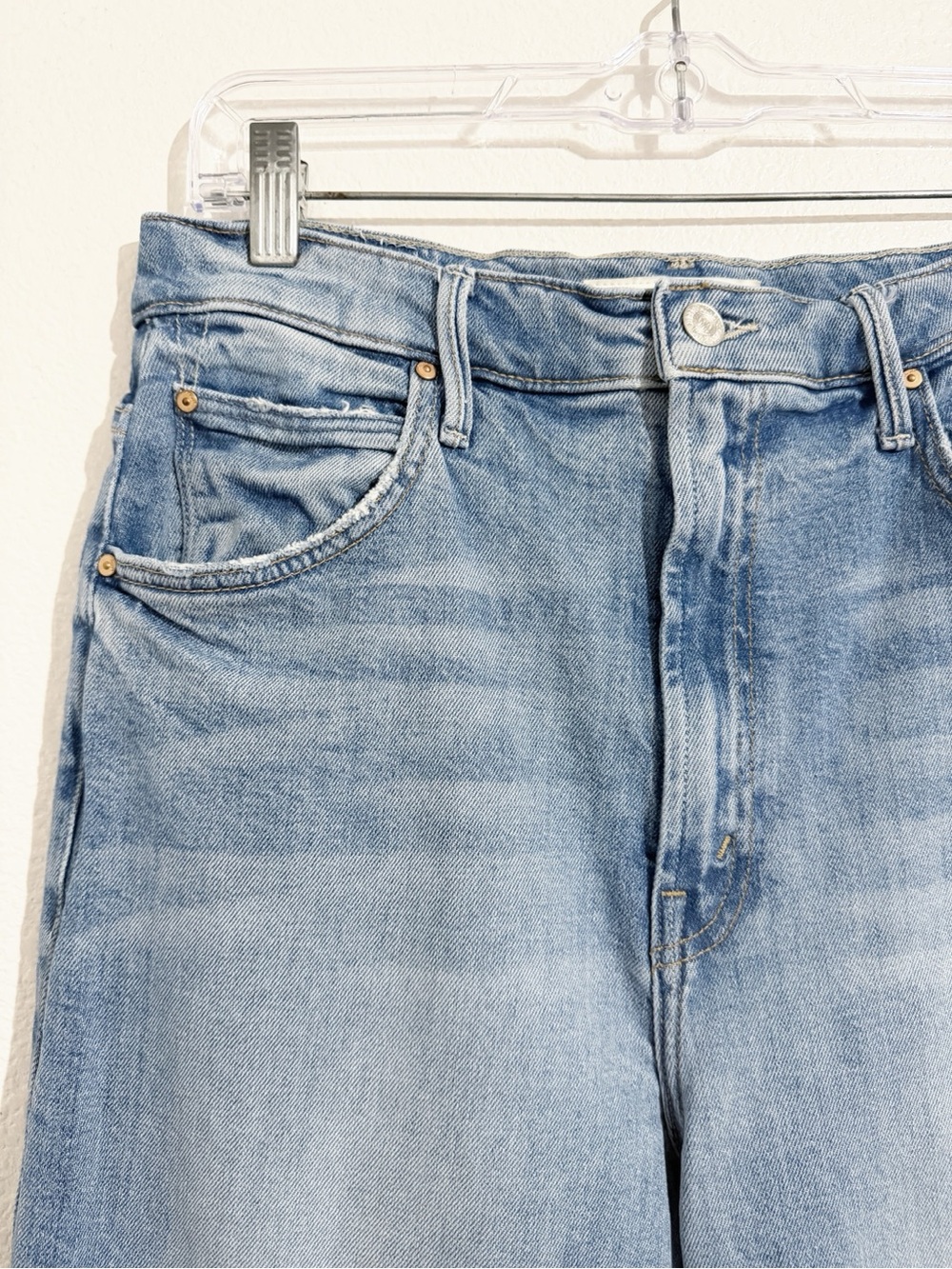Mother Superior The Spitfire Sneak Low Rise Straight Leg Jeans in I Confess - Picture 7 of 12